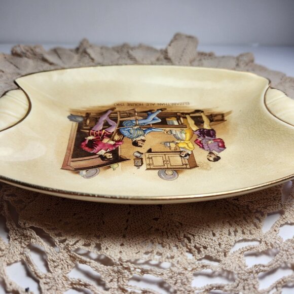Royal Winton Grimwades Dish 7.5" x 5.75" Elizabethan Ale House 1590 Vintage - Picture 5 of 11